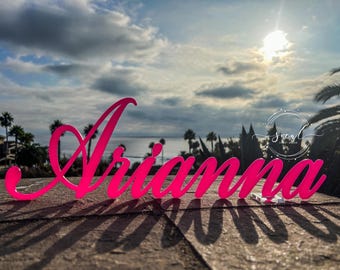 USA Made! Sale & Free Ship Acrylic Sweet 16, Quince or Mitzvah Script freestanding Name Sign