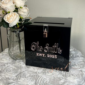 Acrylic Card Box - Sweet 16 / Wedding / Quince / Mitzvah - free shipping