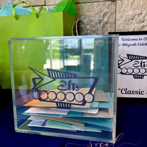 Acrylic Card Box - Sweet 16 / Wedding / Quince / Mitzvah - free shipping