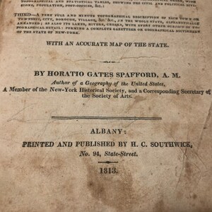 Diccionario geográfico del estado de Nueva York, 1813 Comprender su historia colonial; Geografía General, Geología