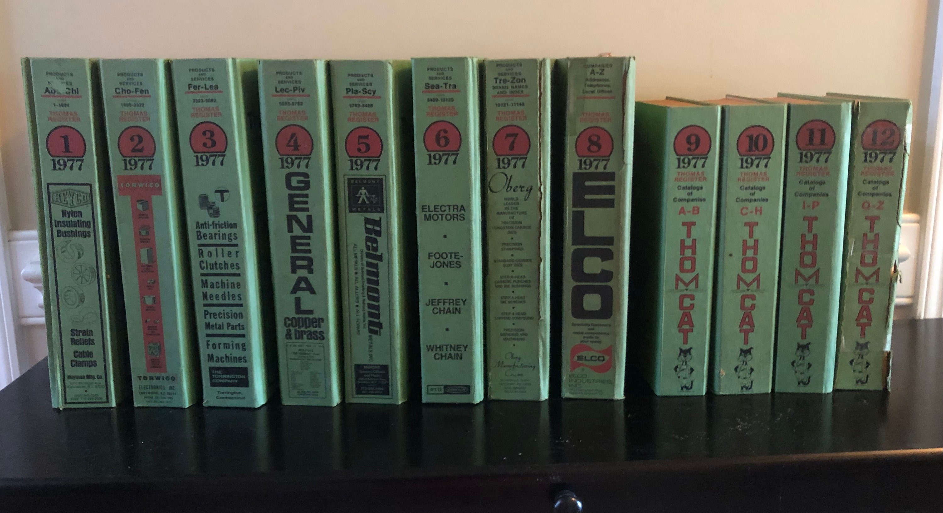1977 Full Set Thomas Register of American Manufacturers & Advertisers