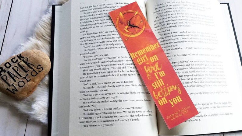 Bookmark Hunger Games Bookmark Hunger Games Quotes Suzanne | Etsy