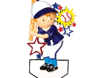 Personalized Baseball Boy Christmas Ornament Decorations, Sports Gift with Custom Name, Perfect Present for Daughter - Home Décor