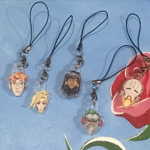 Overwatch Head Charms - Genji, Mercy, Moira, Pharah, Zenyatta