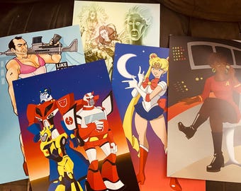 11x17 Prints- Horizon, Sailor Moon, Transformers, Star Trek, GTA5, Venom