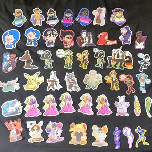 Sticker Blind Bags - Overwatch, RDR2, Helluva, Hazbin, Arcane, MHA, Pokémon, and more