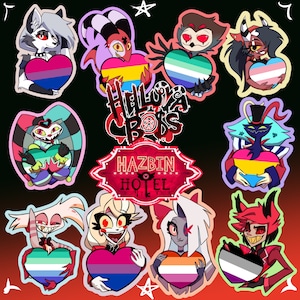 Stickers Hazbin Hotel & Helluva Boss Pride