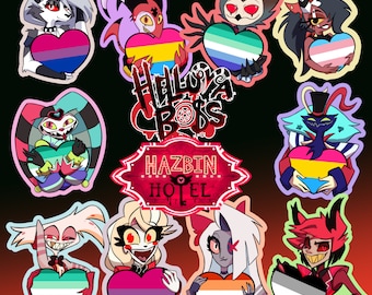 Hazbin Hotel & Helluva Boss Pride Stickers