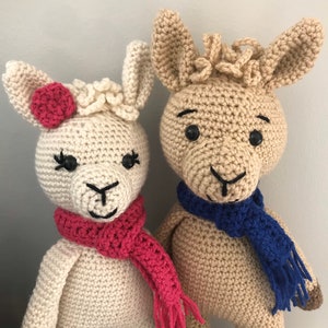 Crocheted Llama, Boy Llama, Girl Llama, Llama with Scarf