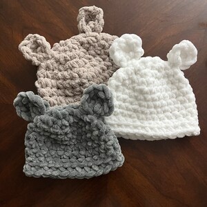 Fluffy Baby Bear Hat, Winter Hat