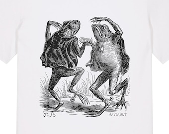 Dancing Toads T-Shirt: Organic Cotton, Historic Demon Art, Louis Le Breton