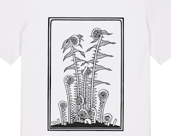 Ferns T-Shirt: Organic Cotton, Historic Art Nouveau, Julie De Graag