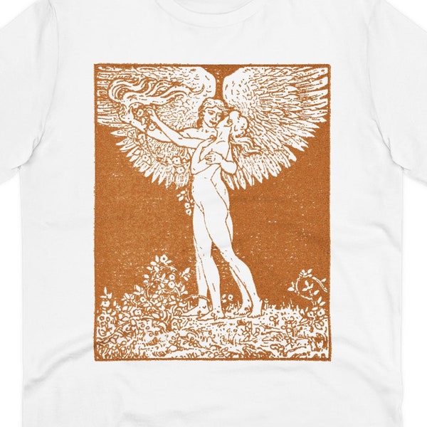 Love And Poetry 1907 T-Shirt, Adult Unisex Organic Cotton, Vintage Art Nouveau Clothing