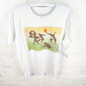 Sumo Frogs c1930 T-Shirt, Adult Unisex Organic Cotton, Vintage Japanese Art Clothing