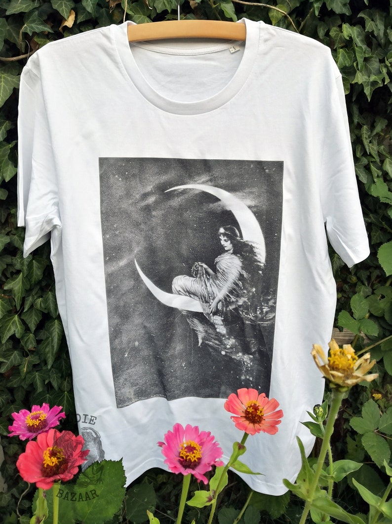 Moon Fairy Organic Unisex T-shirt Vintage Style Art T-shirt | Etsy