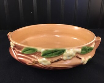 Roseville Art Pottery Snowberry Ombre Console Bowl