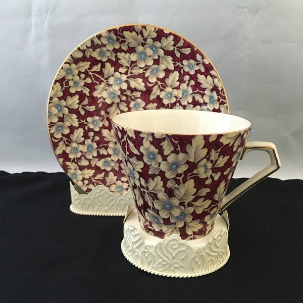 Royal Brocade Chintz Cup and Saucer by Lord Nelson Ware - Made in England