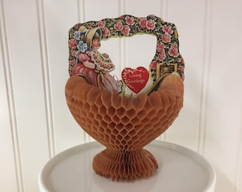 Vintage 3-D Valentine Card w/Honeycomb
