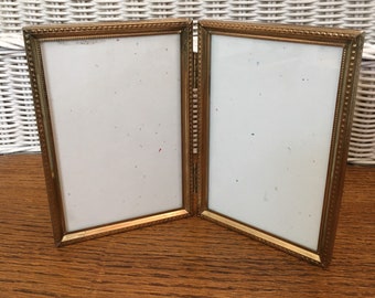 Vintage 1940s to 1950s Small Black Wooden PicturePhoto Frame Vertical Hang Home Decor Wall Frame