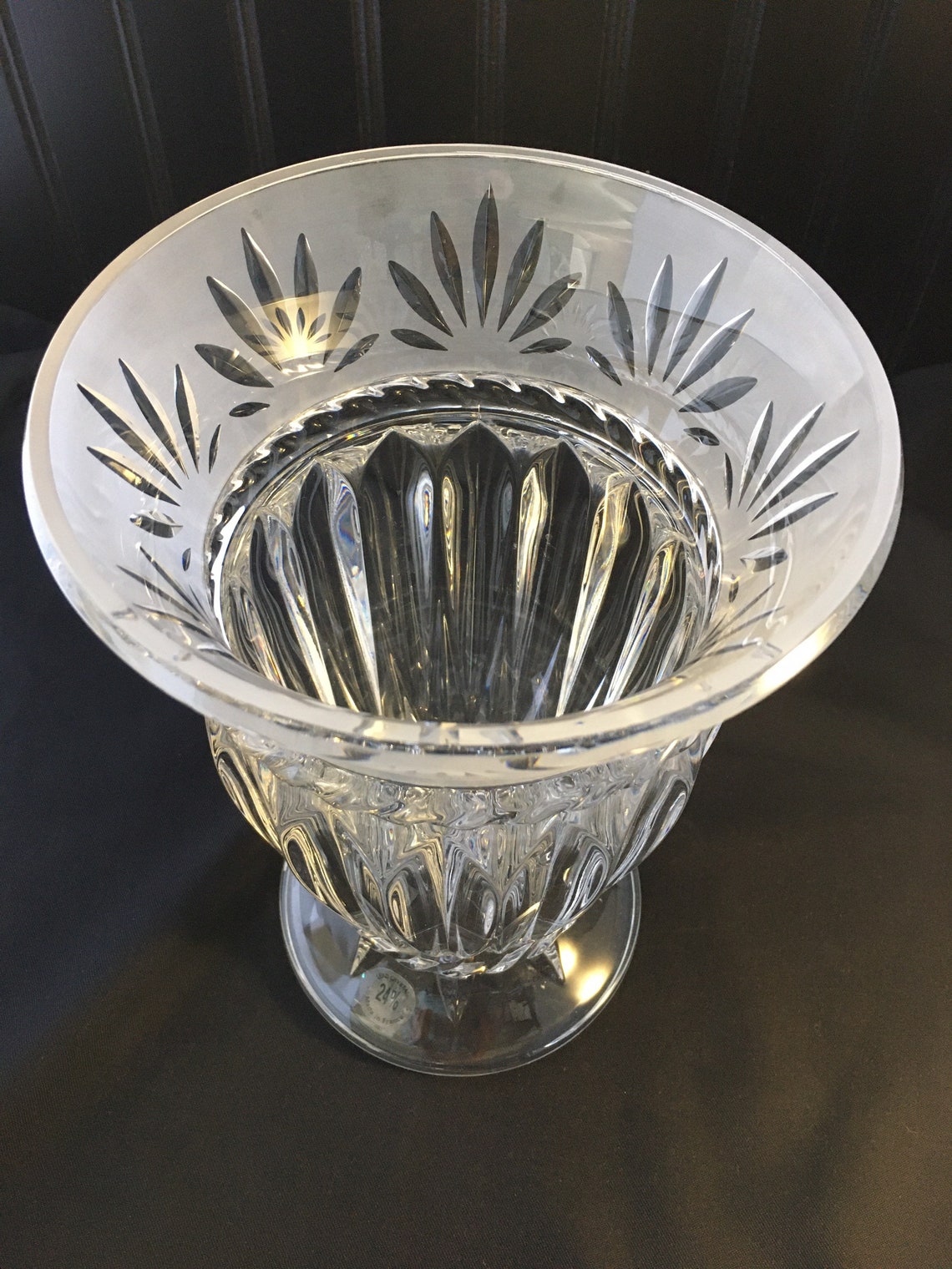 Large 24 Lead Crystal Vase Made in France Unused Etsy
