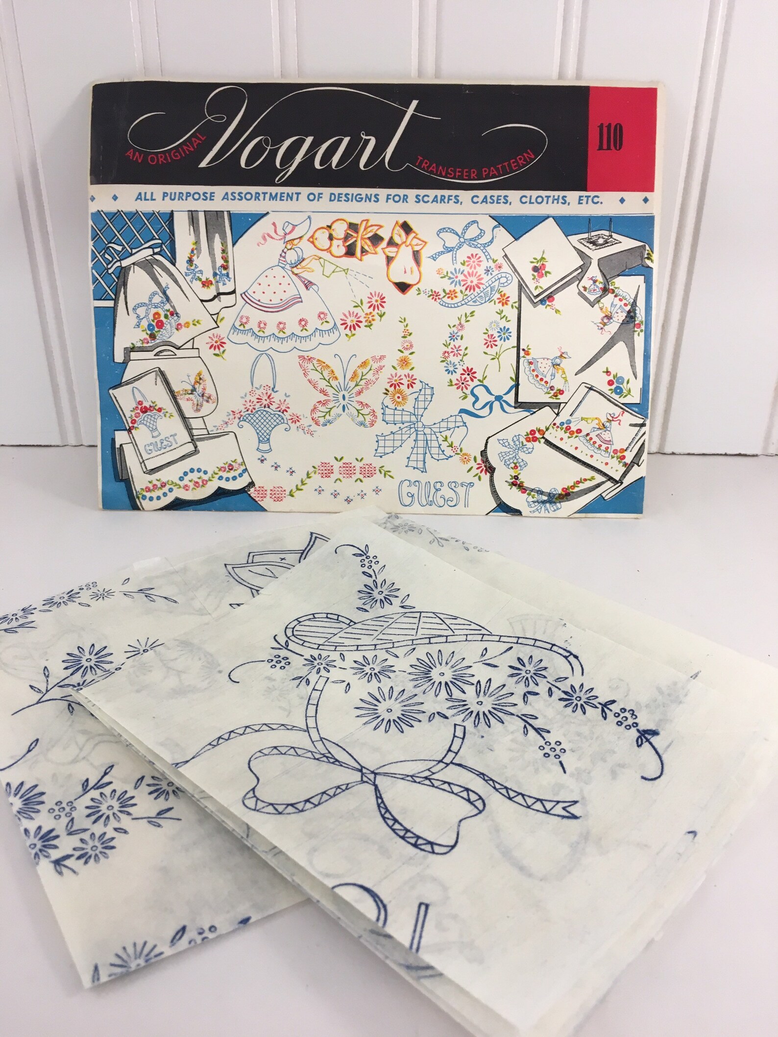 Vintage Vogart Transfer Patterns Etsy