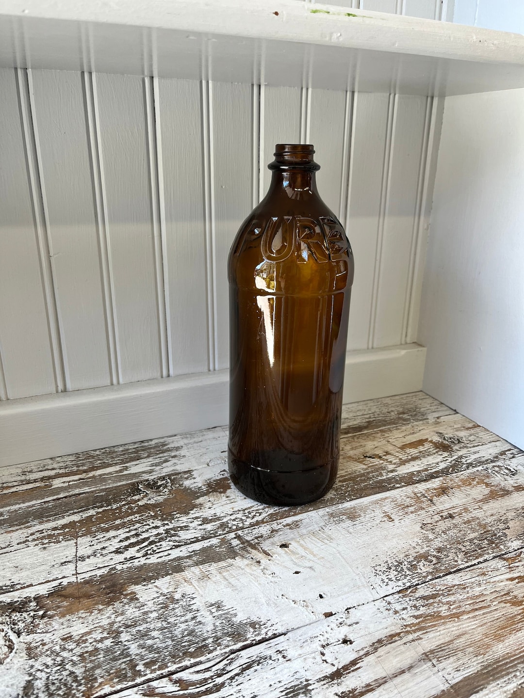 Vintage PUREX Bleach Bottle Brown Glass - Etsy
