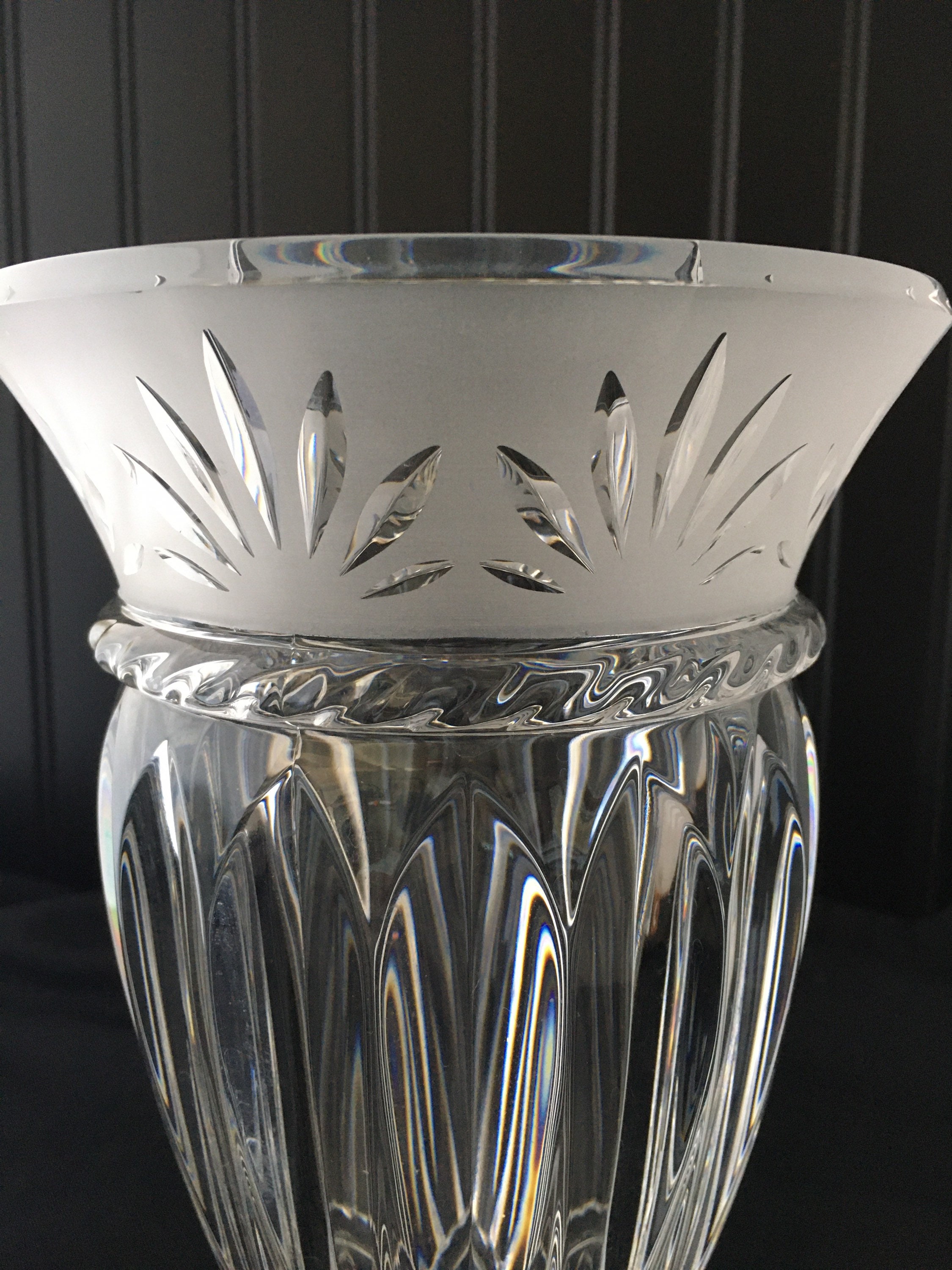 Large 24 Lead Crystal Vase Made in France Unused Etsy