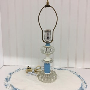 Vintage Glass Dresser Lamp
