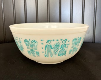 Pyrex Turquoise 404 Amish Butterprint Vintage Pyrex Mixing Bowl Complete Set of 4 401 - 404 ...