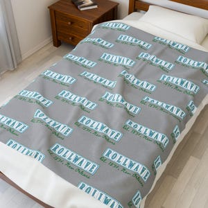Tulane University Velveteen Plush Blanket: Roll Wave Alumni Gift