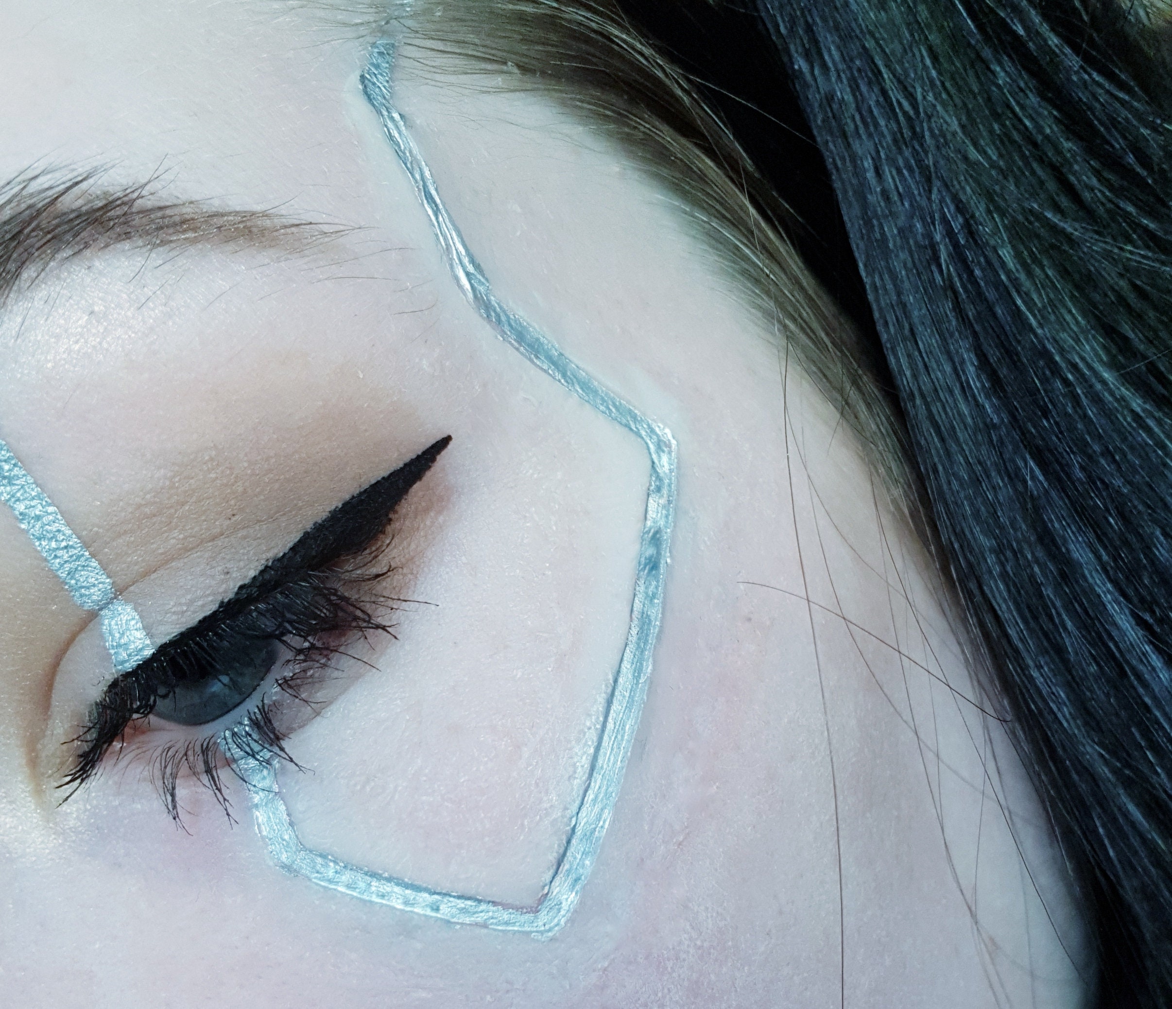 cyberpunk 2077 silicone prosthetic | surface wiring | latex free | unpainted | cosplay | sfx | costume | special effects | gaming | makeup |