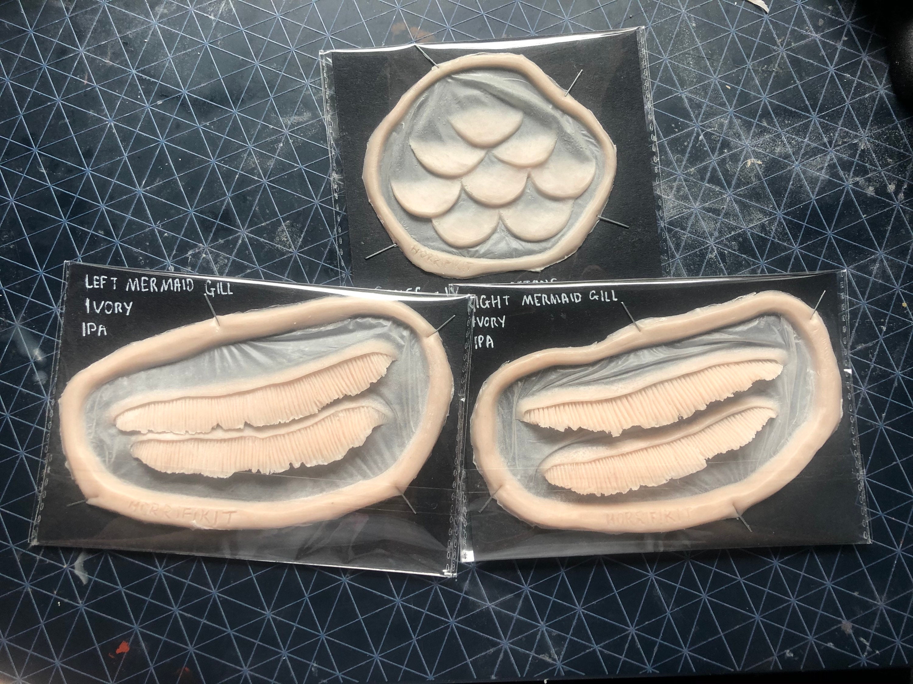 Mermaid Gills and Scales Kit Latex Free Unpainted Etsy