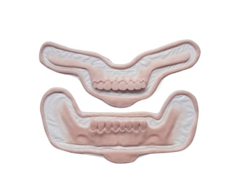 skeleton jaw silicone prosthetics | latex free | skull | zombie | walking dead