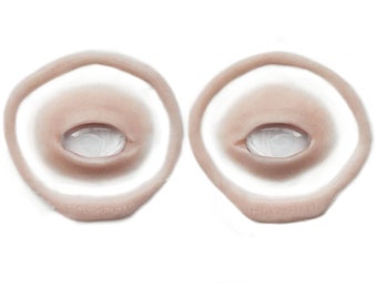 both eyes silicone prosthetics (acetone) | latex free | fantasy | third eye | LARP | halloween | special effects | resin eye | encapsulated