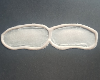small eyebrow blocker silicone prosthetics | latex free | unpainted | cosplay | sfx | costume | special effects | gaming | makeup | beginner