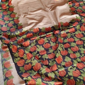 Pure Gachi Tussar Saree With Blouse, Handmade Silk Saree With Blouse Piece, Certified Silk With Silk Mark Tag