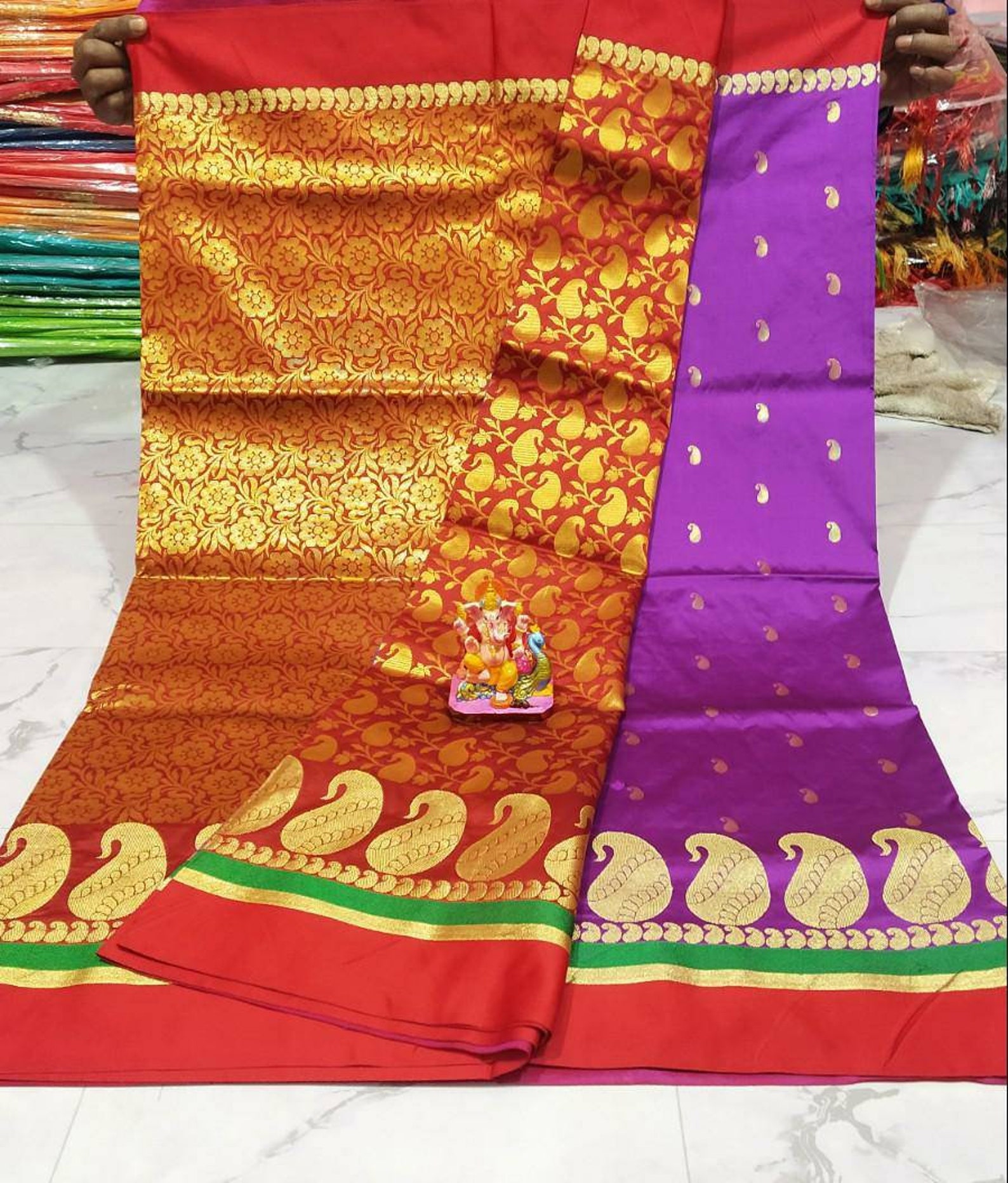 Lal Pare Sada Saree Garad Saree Silk Lal Pare Sada Saree Etsy