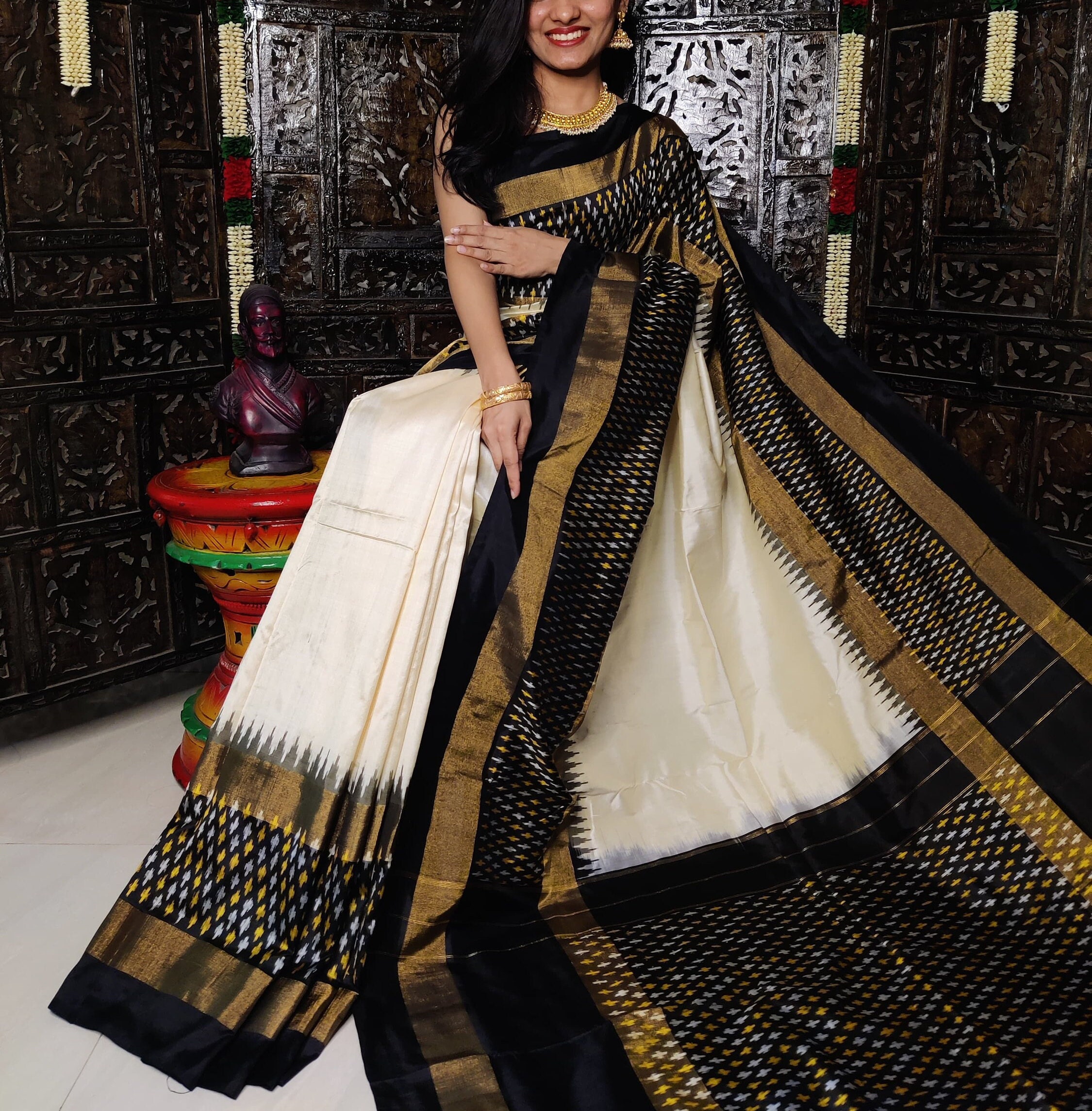 Ikat top sarees online