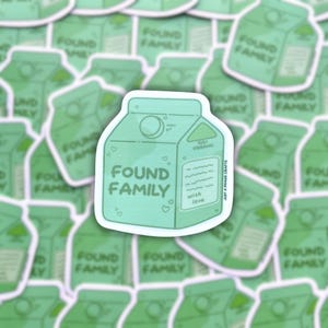 Found Family Milk Carton Vinyl Sticker