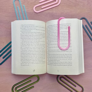 May include: An open book with a pink, green, and blue paperclip bookmark on each page. The book is open to a page with text about a character named Lark. The text reads "What if I'm not worth keeping!" and "You're amazing, Sloane Setherland. You are being brave, and loyal to the ends of the earth. You set your mind to something and you f*cking get it done. You work hard with fury. You make me laugh when I don't think I can. Not to mention, you're smoking hot. Gorgeous face. Gold-armored. "