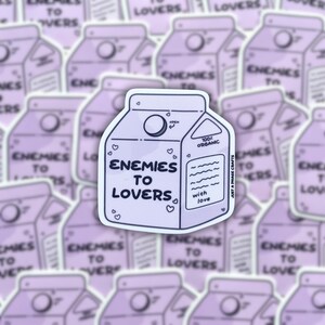 Enemies to Lovers Milk Carton Vinyl Sticker
