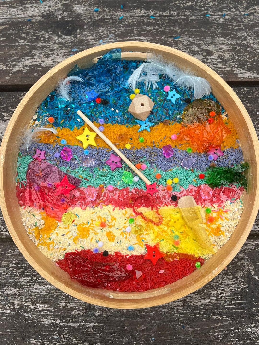 Ultimate Rainbow Sensory Bin Kit, Sensory Bin Fillers, Mud Kitchen Kit