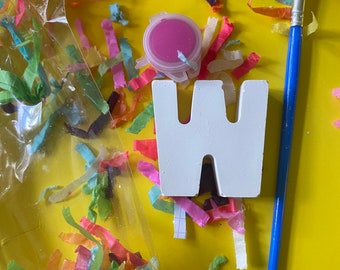 Party bag fillers, Paint your own initial party packs, teacher class gift, Plaster letters, children’s party favours, kids party bags,