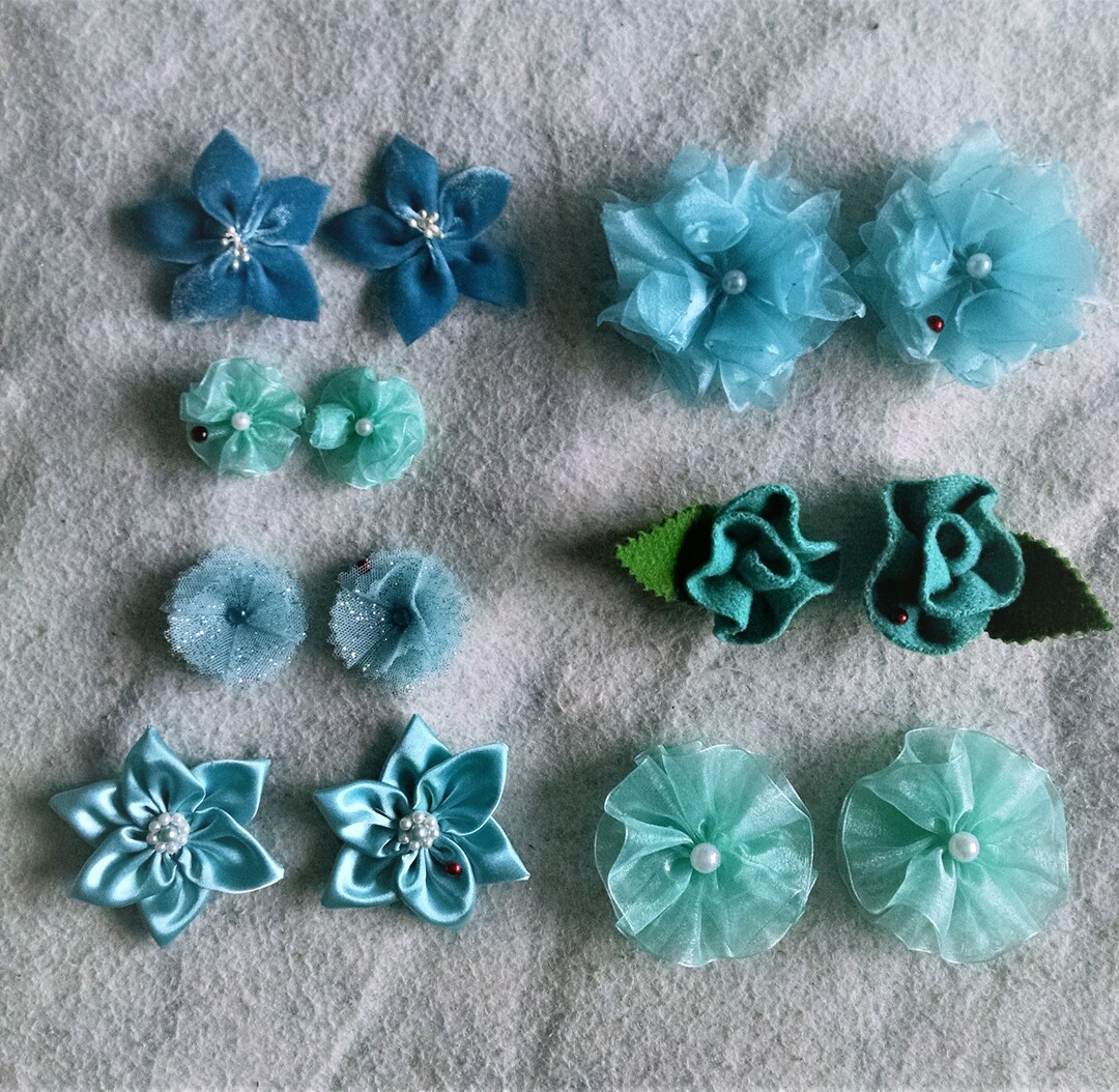 Turquoise Shoe Clips, Floral Shoe Clip, Bridesmaid Shoe Clip, Prom Clip