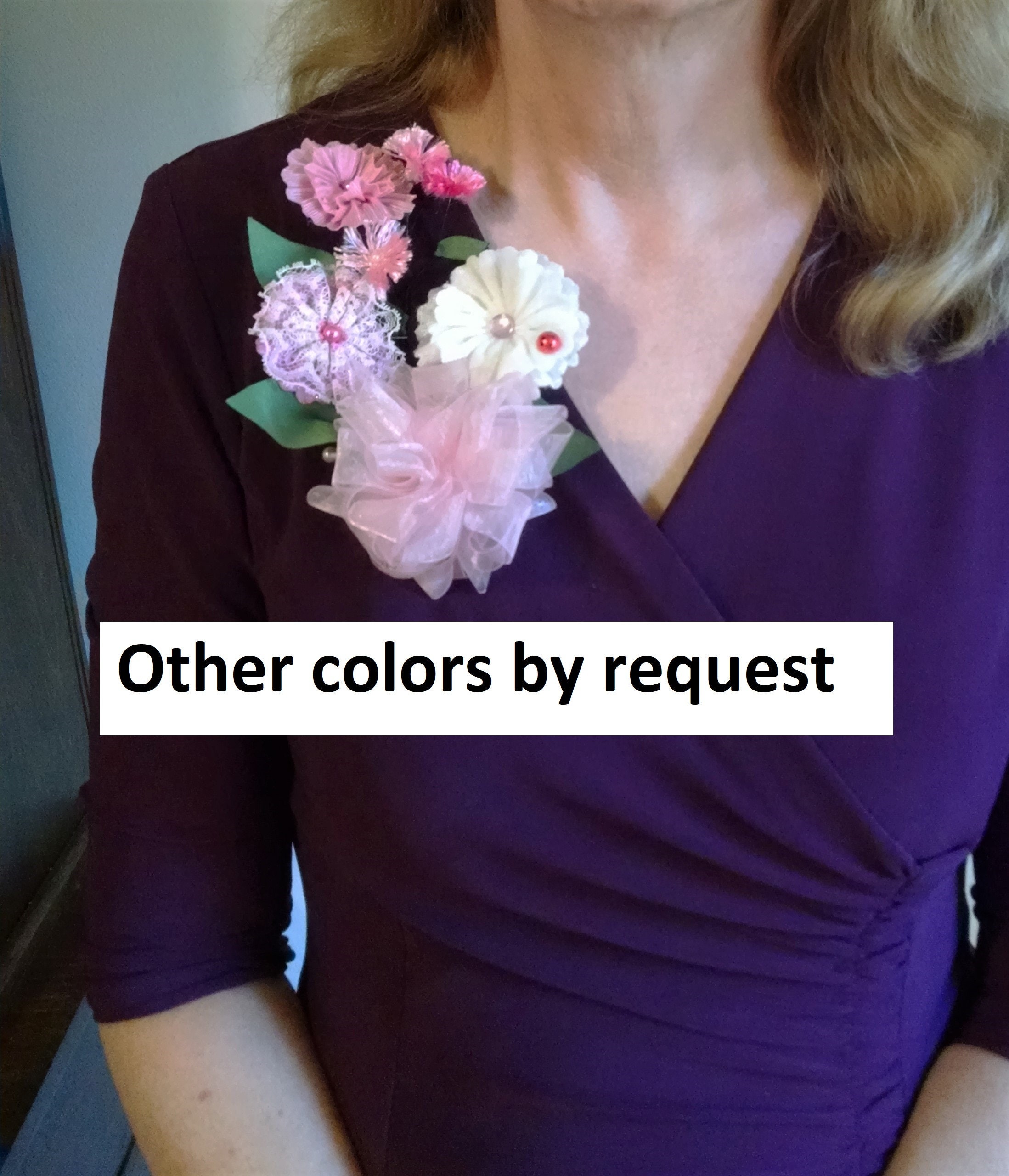 Mothers Day Corsage, Pin-on Corsage, Pink Mother of the Bride Corsage ...