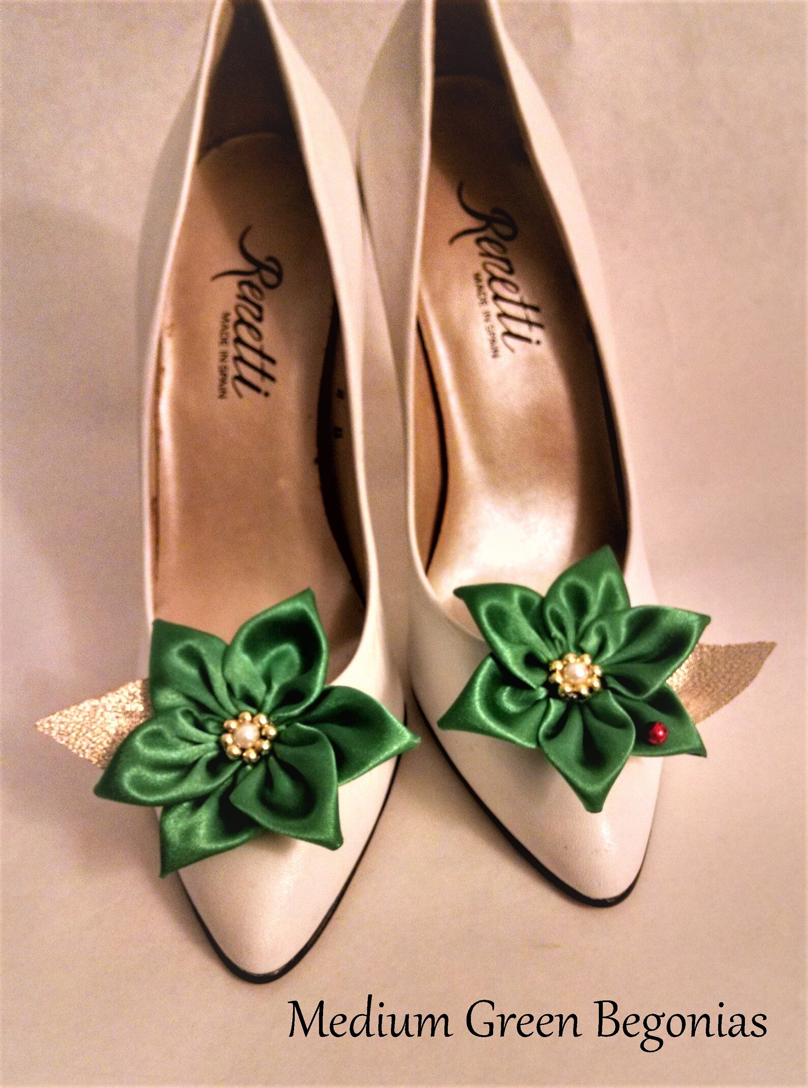 Green shoe clips floral shoe clips bridesmaid shoe clip Etsy