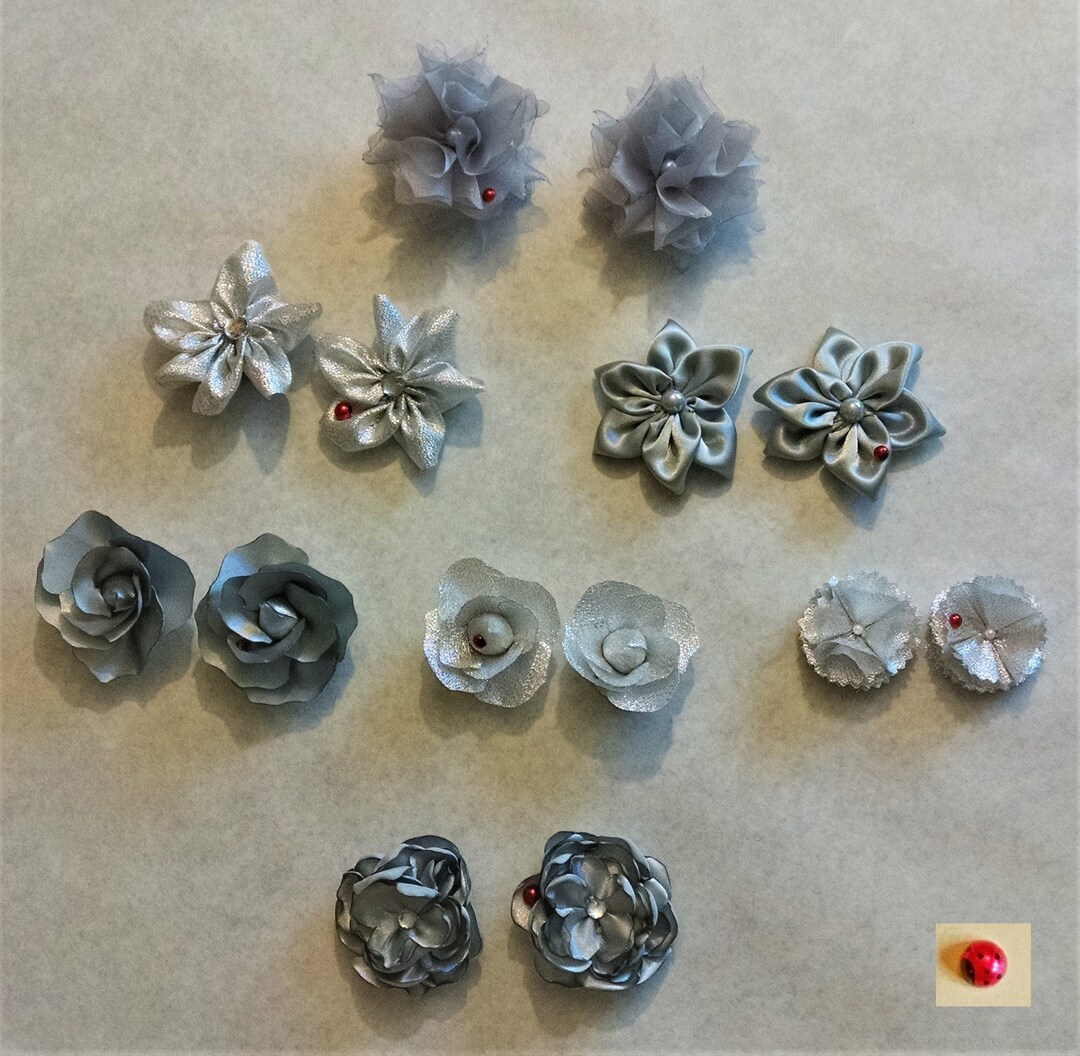Silver Shoe Clips, Gray Shoe Clips, Bride Shoe Clips, Prom Clip, Dressy