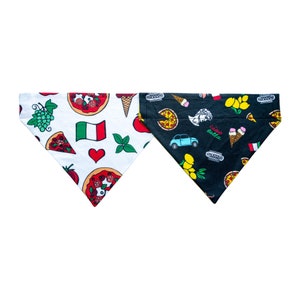 Italy Dog Bandana | Italian Food Dog Bandana | Ciao Bella Dog Bandana | Lemon Dog Bandana