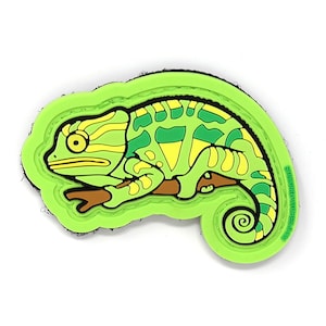 Green Chameleon Morale Patch | PVC Rubber Tactical Patch | Funny Morale Patch