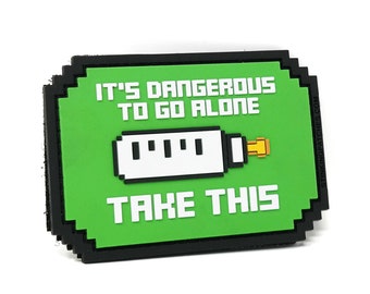 It's Dangerous to Go Alone Baby Bottle PVC Patch | Tactical Diaper Bag